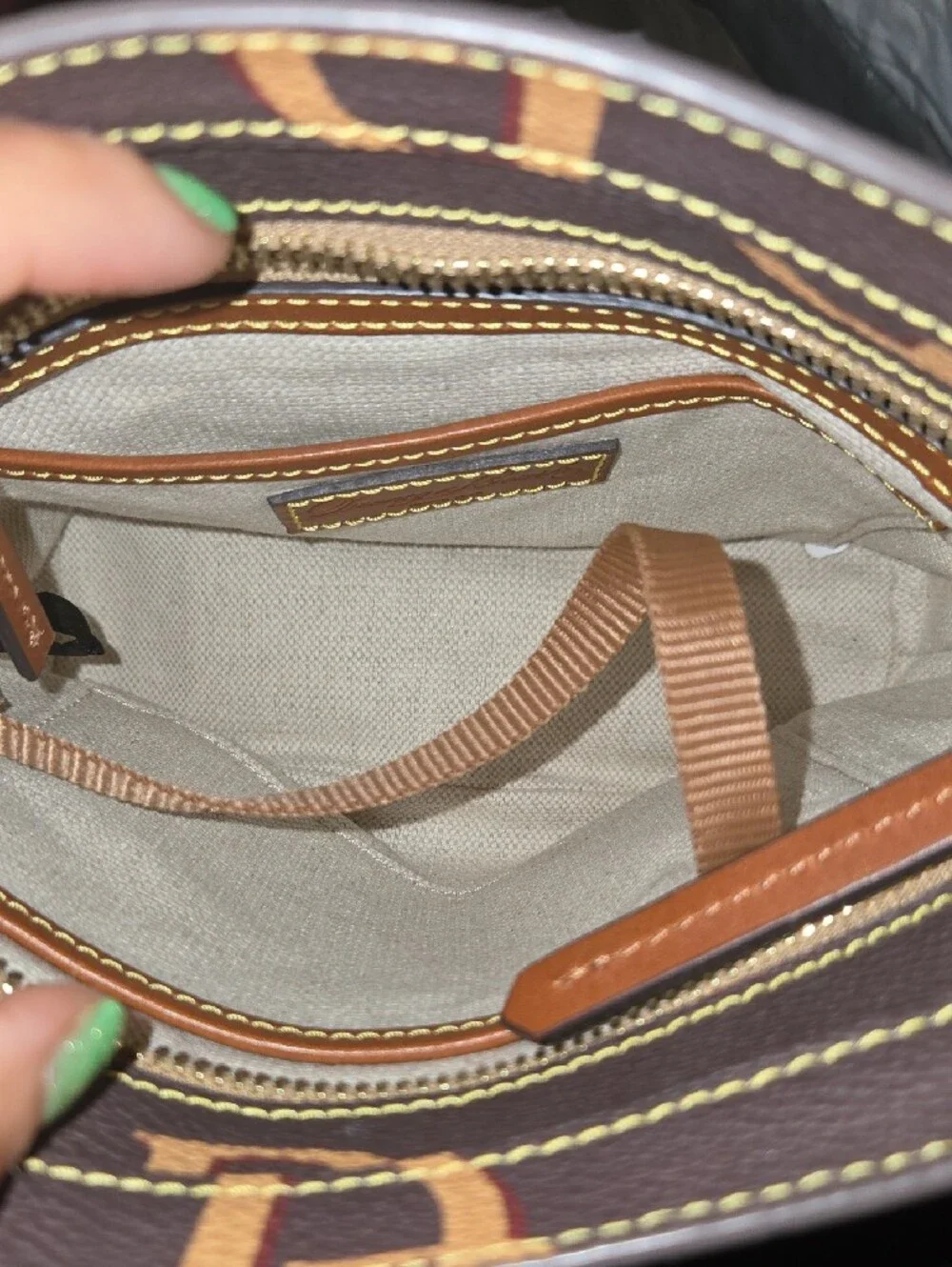 Dooney And Burke Brown and Tan Crossbody Bag - Picture 5 of 13